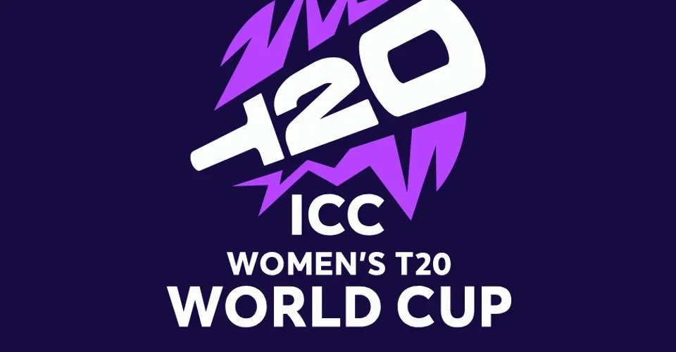 ICC Women's T20 World Cup 2026 tournament prediction graphic featuring leading title contenders and championship trophy.