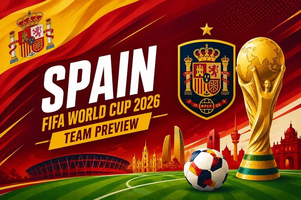 Spain national football team preparing for FIFA World Cup 2026 with ambitions of winning the tournament.